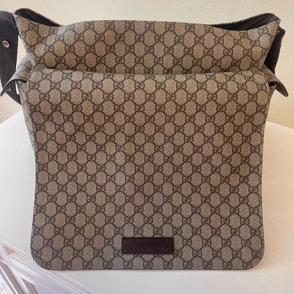 Gucci GG supreme canvas diaper bag